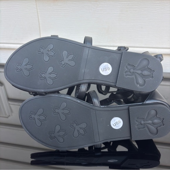 Black Gladiator Sandals Size 9 Anufer - Picture 6 of 8